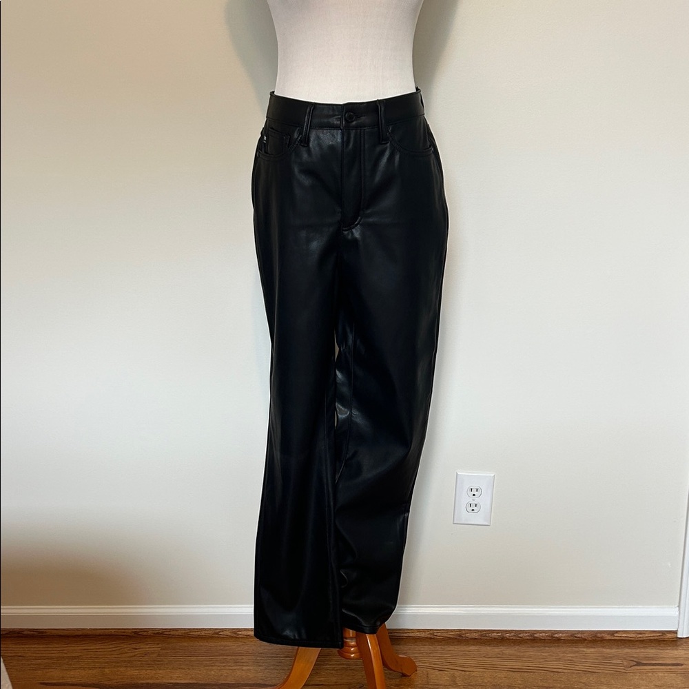 Black Faux Leather Pants